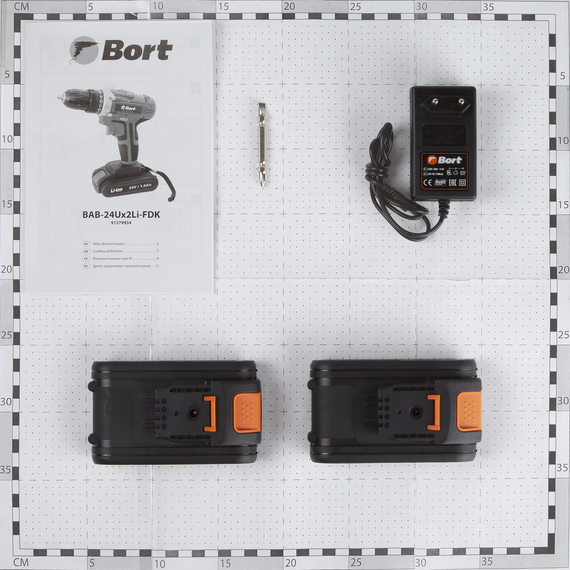 Дрель-шуруповерт аккумуляторная BORT BAB-24Ux2Li-FDK (2x2,0А.ч)