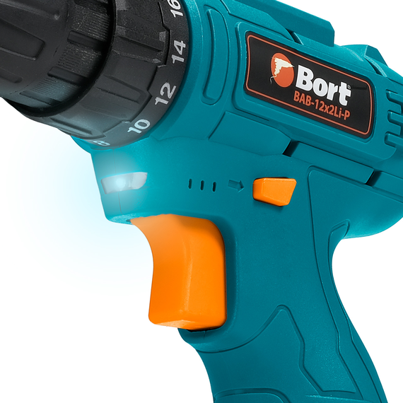 Дрель-шуруповерт аккумуляторная BORT BAB-12x2Li-P (1x1,5 Ah)
