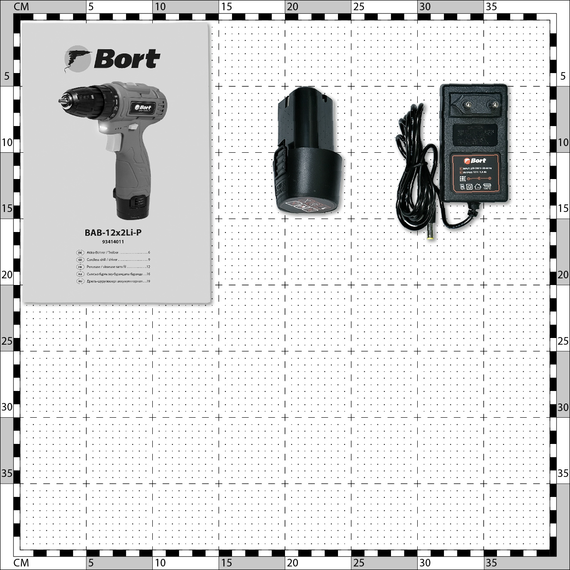 Дрель-шуруповерт аккумуляторная BORT BAB-12x2Li-P (1x1,5 Ah)