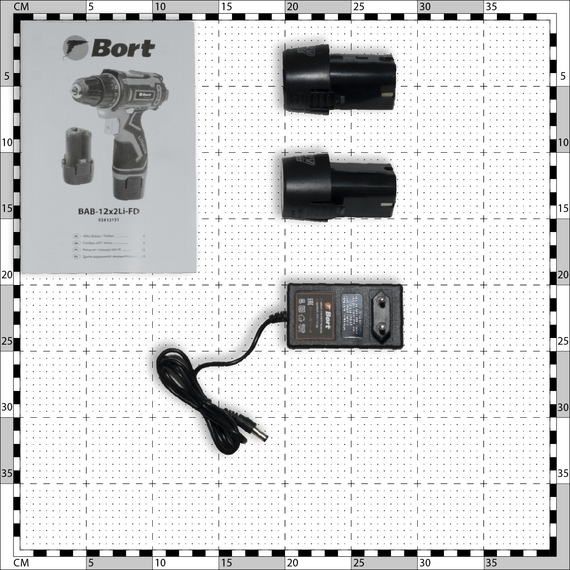 Дрель-шуруповерт аккумуляторная BORT BAB-12x2Li-FD (2x1,5 Ah)