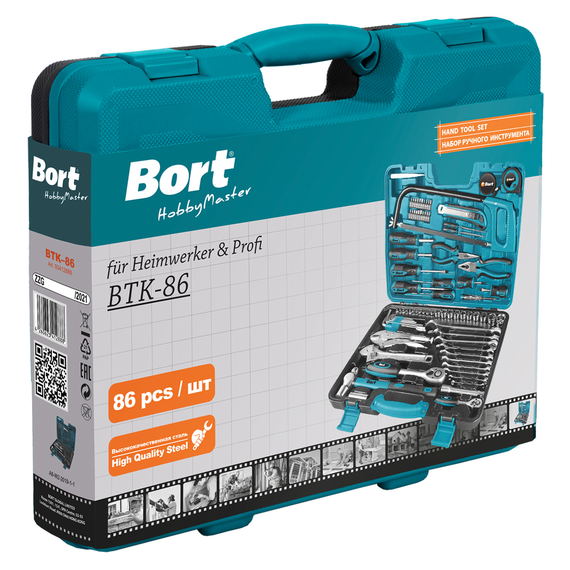 Набор ручного инструмента BORT BTK-86