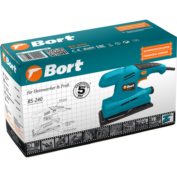 Машина шлифовальная вибрационная BORT BS-240