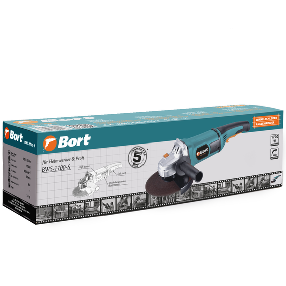 Машина шлифовальная угловая BORT BWS-1700-S