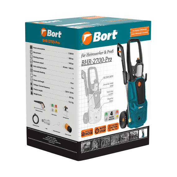 Мойка высокого давления BORT BHR-2700-Pro