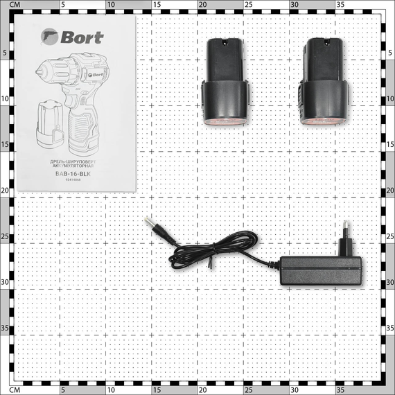 Дрель-шуруповерт аккумуляторная BORT BAB-16-BLK (2x2Ah+ЗУ)