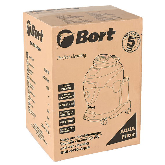 Пылесос для сухой и влажной уборки BORT BSS-1415-Aqua