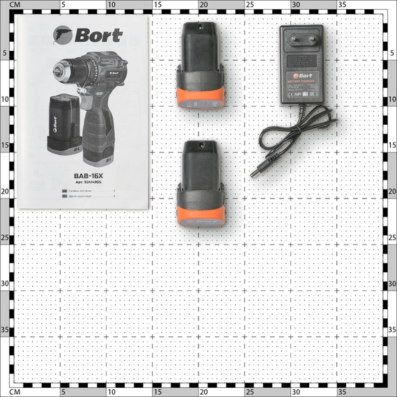Дрель-шуруповерт аккумуляторная BORT BAB-16X (2x2Ah)
