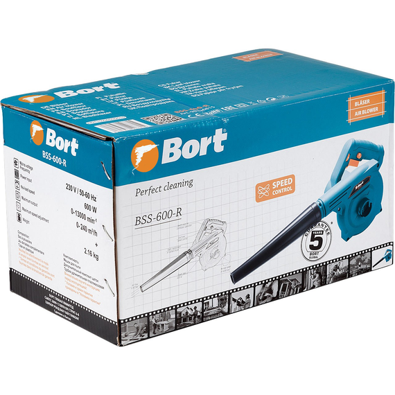 Воздуходувка электрическая BORT BSS-600-R