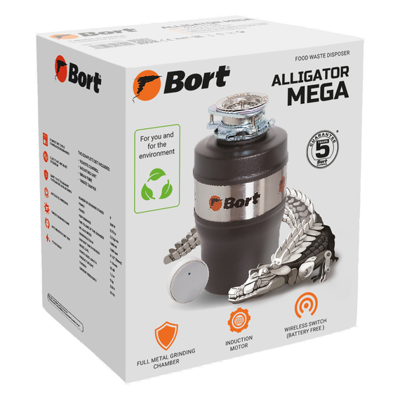 Измельчитель пищевых отходов BORT Alligator MEGA