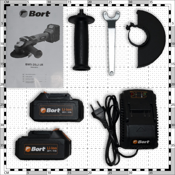 Машина шлифовальная угловая аккумуляторная BORT BWS-20Li-SR