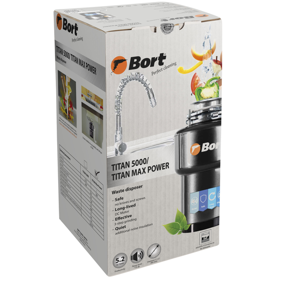 Измельчитель пищевых отходов BORT TITAN MAX Power