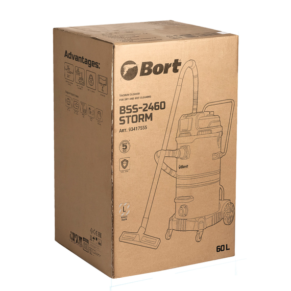 Пылесос для сухой и влажной уборки BORT BSS-2460-STORM