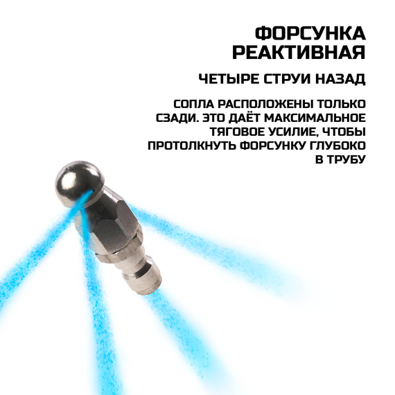 Комплект форсунок для моек высокого давления BORT Pipe cleaning set (Quick Fix)